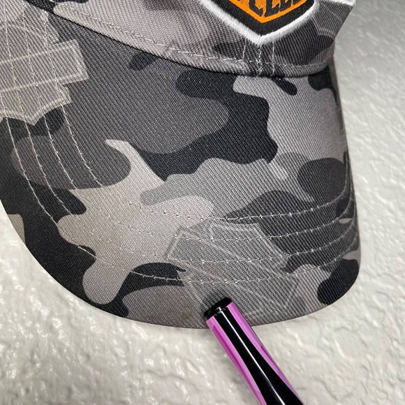 Harley-Davidson Baseball Cap Youth 4-14 Gray Camo Mesh Motorcycle Classic Logo - Picture 9 of 11